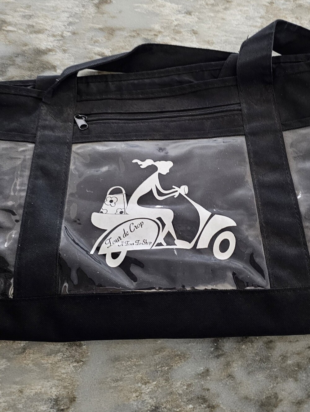 Totally Tiffany Tour De Crop Black Tote Craft Bag Scrapbook Supply Organizer